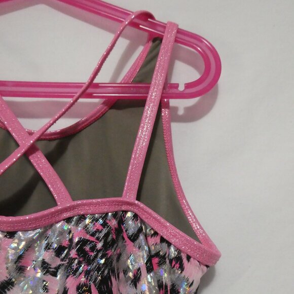 IN DANCEWEAR | size 6 XL | Girls' Pink, Silver and Black Glittery Dance Outfit - Picture 12 of 16